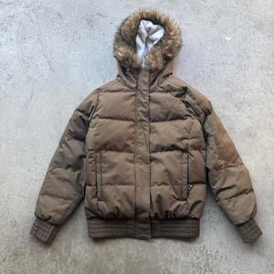 Helly Hansen Womens M Brown Namsos Bomber HTXP Waterproof Down Filled Jacket